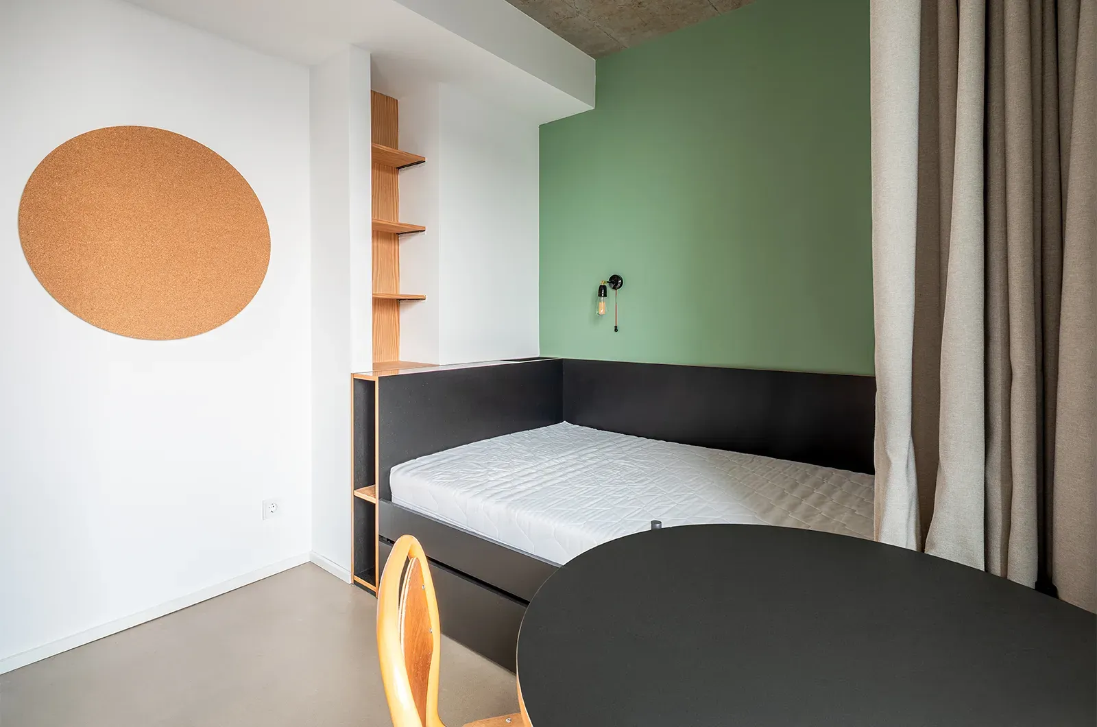 Undecorated bed area in a Penthouse Balcony Room at Neon Wood Frankfurt Riedberg showing furnished baseline without styling accents